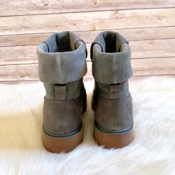 Timberland Jayne Medium Grey Roll Top Boots - Picture 7 of 8